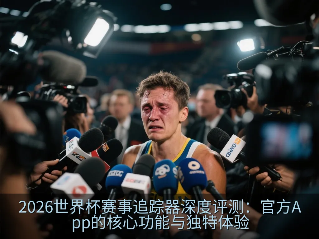 球迷手持智能手机，在球场背景下查看官方赛事追踪器的数据图表